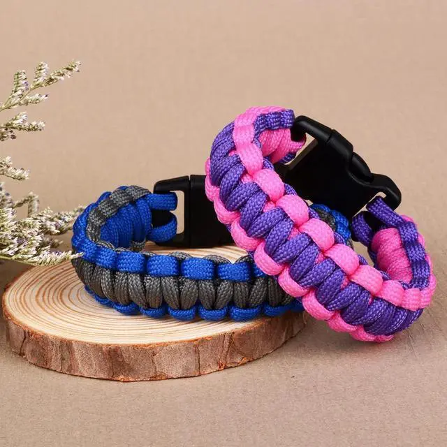 Alt view image 4 of 7 - 28 Colors Paracord with Instruction, 10 Feet Each Parachute | 550 Paracord Bracelet Kit Parachute Crafting Combo Kits 4mm Ropes for Keychain Bracelets Leashes Dog Collars
