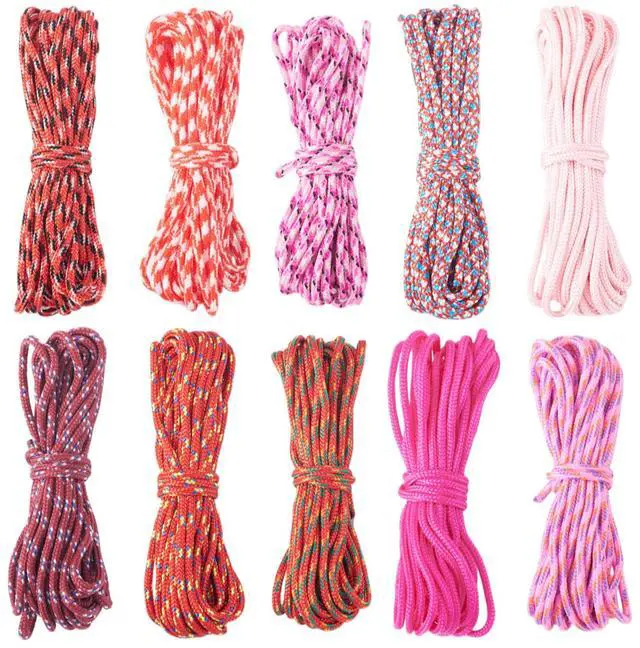 Main image of 10 Colors 2mm Paracord Rope, 131ft Pink Red Paracord Cords for Bracelet Making Thin Braided Rope for Crafting DIY Jewelry Lanyards Collars Shoelace Keychain Making Multicolor Kit