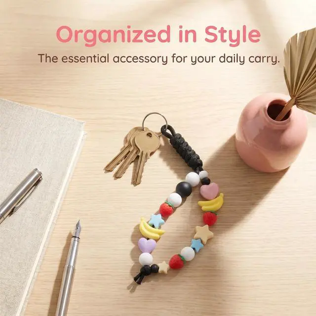 Alt view image 7 of 7 - 12pcs Paracord Rope Keychain, Paracord Keychain Bag Charms, 12 Color | Polyester Fiber, Colorful, Braided Rope, Knot, 10.6in, for Handbag Purse Backpack Decoration