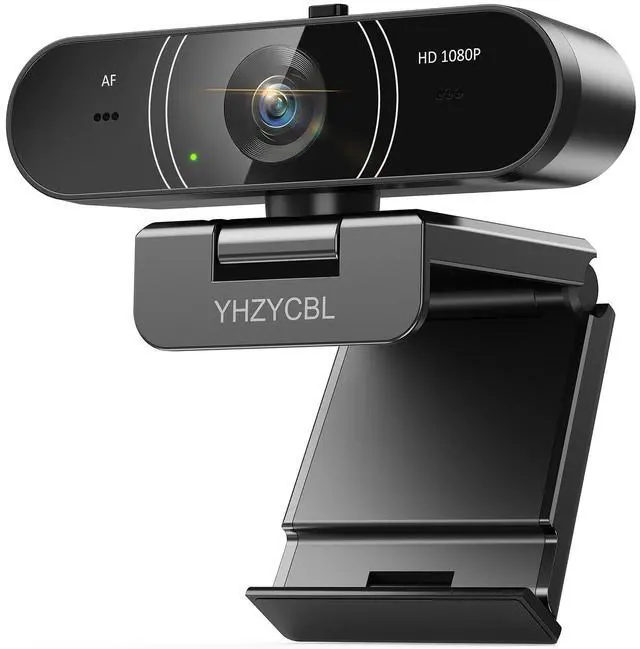 Main image of 1080p Webcam for pc with Microphone, Auto Focus, with Privacy Cover | Plug & Play USB Computer Camera for Desktop Streaming Gaming Online Meeting With a tripod 360 ° Rotatable