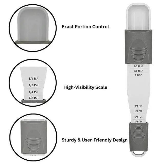 Alt view image 4 of 7 - Double End Adjustable Measuring Spoon AllinOne Kitchen Tool for Precise Dry & Liquid Ingredient Measurement, Baking & Cooking Essentials