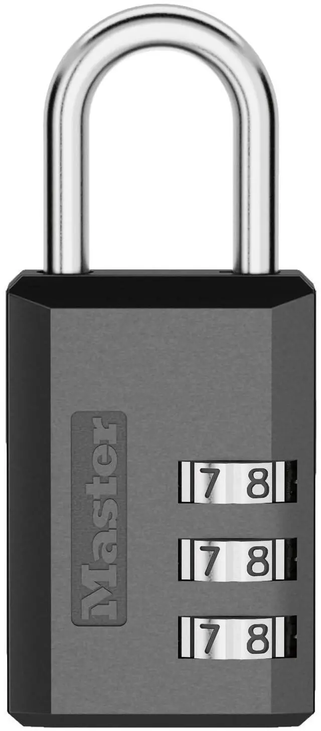 Main image of Combination Padlock, Gym Locker Lock Custom 3-Digit Code, 647EC | 1-3/16-inch Metal Combination Lock, Set Your Own Combination Locker Lock, Travel Lock For Luggage or Backpack
