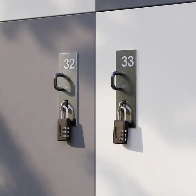 Alt view image 4 of 7 - Combination Padlock, Gym Locker Lock Custom 3-Digit Code, 647EC | 1-3/16-inch Metal Combination Lock, Set Your Own Combination Locker Lock, Travel Lock For Luggage or Backpack