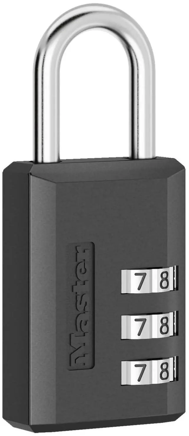 Alt view image 3 of 7 - Combination Padlock, Gym Locker Lock Custom 3-Digit Code, 647EC | 1-3/16-inch Metal Combination Lock, Set Your Own Combination Locker Lock, Travel Lock For Luggage or Backpack