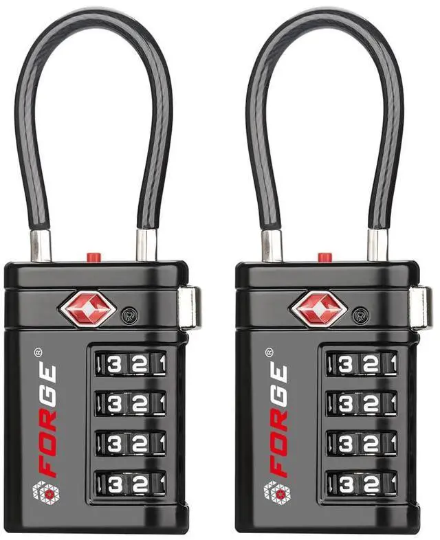 Main image of Open Alert TSA Approved Luggage Locks, TSA Travel Locks, Zinc Alloy Body. Black 2 Locks.