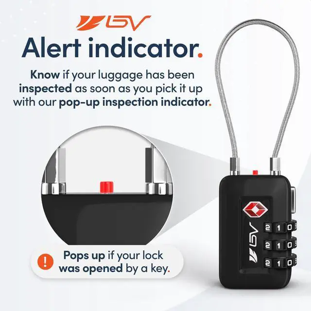 Alt view image 3 of 7 - TSA Accepted Luggage Travel Lock, Set-Your-Own Combination Lock for School Gym Locker, Luggage Suitcase Baggage Locks, Filing Cabinets, Toolbox, Case (Black, 2 Pack)