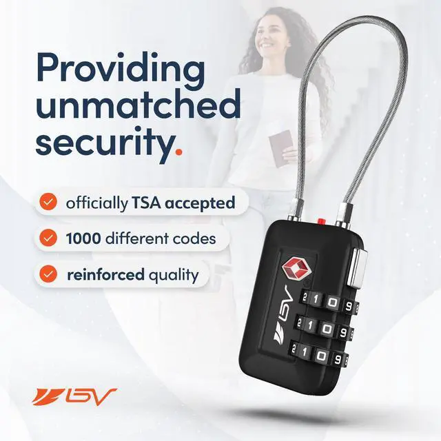 Alt view image 4 of 7 - TSA Accepted Luggage Travel Lock, Set-Your-Own Combination Lock for School Gym Locker, Luggage Suitcase Baggage Locks, Filing Cabinets, Toolbox, Case (Black, 2 Pack)