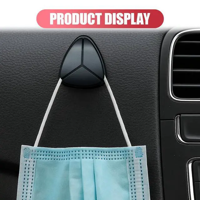 Alt view image 5 of 6 - 4 PCS Car Mini Hooks, Strong Self-Adhesive Backseat Hangers, Multifunctional Wall Hanging Hooks, Universal Hook Stickers for Key Charging Cable Earphone Car Interior Accessories(4PCS)
