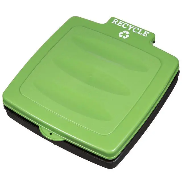 Alt view image 6 of 7 - Portable Trash Bag Holder Collapsible 13-Gallon Garbage Bin for Indoor/Outdoor Use, Camping, Recycling, and Parties Durable Plastic Trash Can Outdoors (Green)
