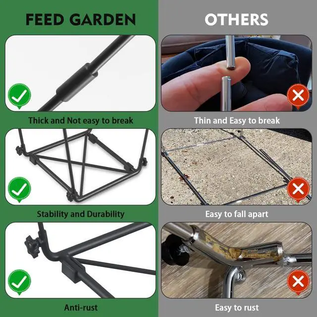 Alt view image 4 of 7 - Trash Bag Holder, Outdoor Metal Leaf Bag Holder Stand, Garbage Bag Frame Holder for 30-45 Gallon Bags for Leaves, Camping, Yard Weeding, Lawn Party