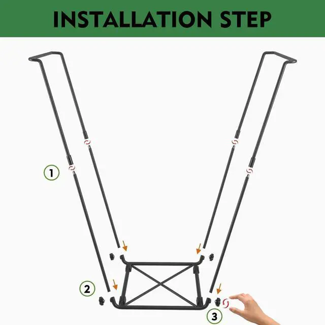 Alt view image 7 of 7 - Trash Bag Holder, Outdoor Metal Leaf Bag Holder Stand, Garbage Bag Frame Holder for 30-45 Gallon Bags for Leaves, Camping, Yard Weeding, Lawn Party
