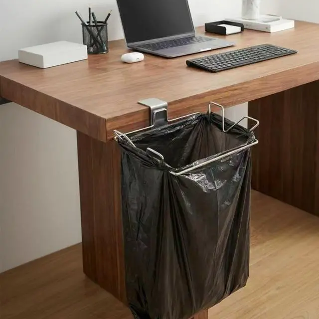 Alt view image 3 of 7 - Trash Bag Holder Table Side Garbage Bag Holder Hanging Trash Can for Kitchen Picnic Table Camping Apartment RVs