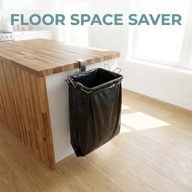Alt view image 6 of 7 - Trash Bag Holder Table Side Garbage Bag Holder Hanging Trash Can for Kitchen Picnic Table Camping Apartment RVs