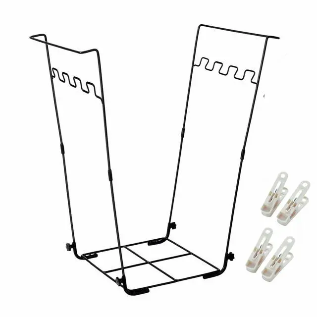 Main image of Garden Trash Bag Holder - Outdoor Leaf Bag Support Stand Multi-Use Metal Garbage Bag Holder Frame Holds 30-45 Gallons Bag for Leaves, Camping, Yard Weeding, Lawn Party