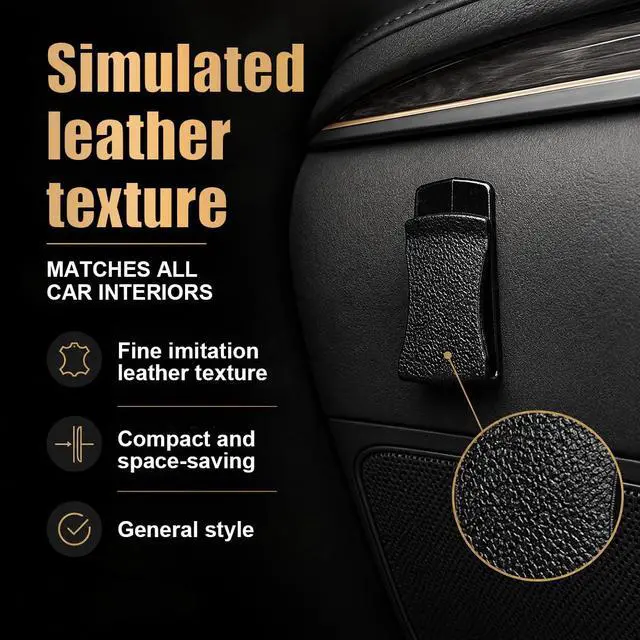 Alt view image 6 of 6 - Car Mini Hooks, Multifunctional Automotive Storage Holder, Self-Adhesive Car Backseat Hanger, Universal Vehicle Interior Organizer Hook for Key, Charging Cable, Earphone, Mask, Bag(2PCS)