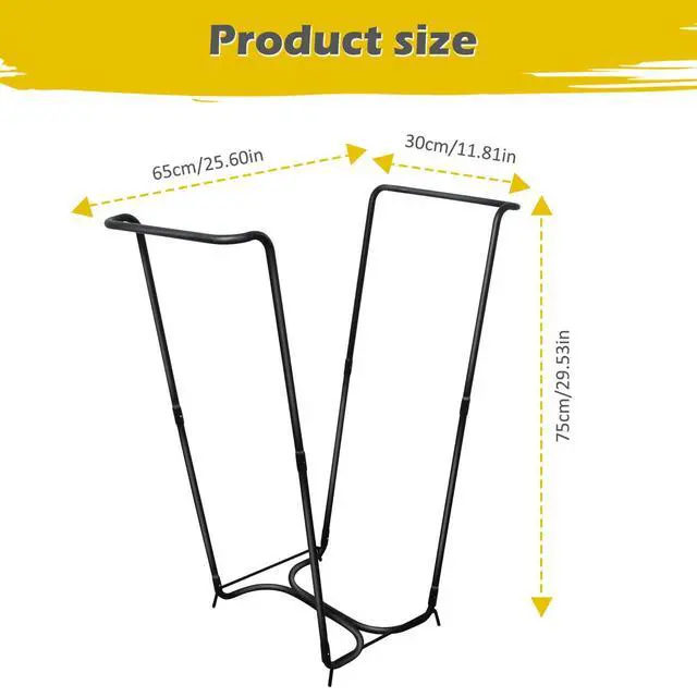 Alt view image 6 of 6 - Garden Trash Bag Holder, Heavy Duty Metal Outdoor Leaf Bag Holder Stand Holds 30-45 Gallon Garbage Bags, Multi-Use Bag Holder Frame for Leaves Camping Yard Weeding Lawn Party (1)