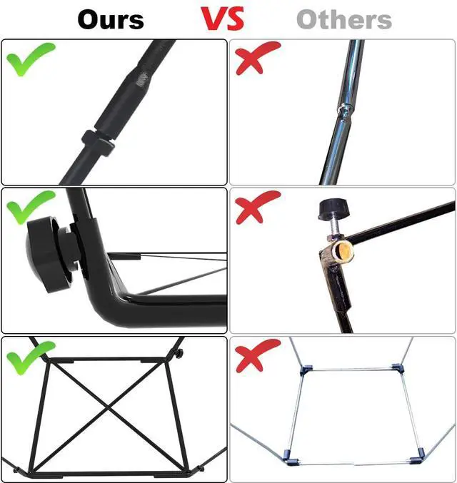 Alt view image 6 of 7 - Garden Trash Bag Holder - Outdoor Leaf Bag Support Stand Multi-Use Metal Garbage Bag Holder Frame Holds 30-45 Gallons Bag for Camping Leaves Gardening Parties Yard Weeding (Black)
