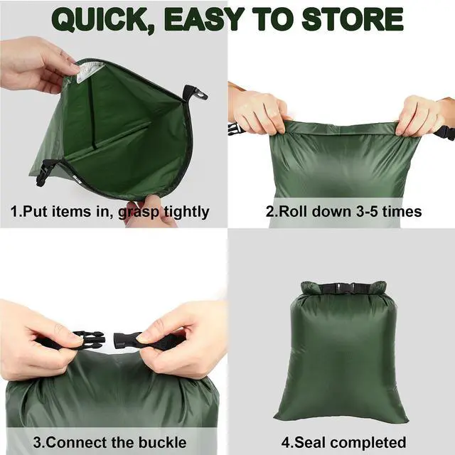 Alt view image 4 of 7 - Dry Bags Waterproof Set, 5 Packs Ultralight Waterproof Bags Small Stuff Sack Water Proof Bag Dry Packs, Outdoor Dry Bag Keep Gear Dry for Backpacking Hiking Boating Camping Travel