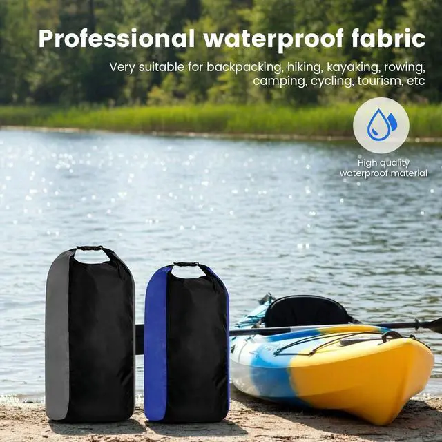 Alt view image 7 of 7 - 6 Pack Dry Bag Waterproof Compression Dry Sack Color-blocked | Sizes 3l 5l 10l 15l 20l 35l, Roll-top Seal, Protects Gear Sleeping Bags, Outdoor Kayaking Boating Fishing Swimming Camping