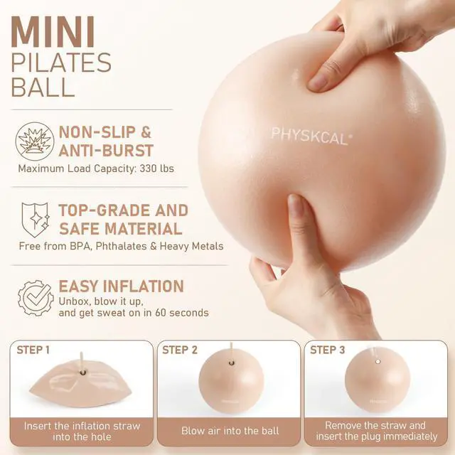 Alt view image 4 of 7 - Pilates Kit, 15-Inch Pilates Ring with Pilates Ball & Bands, Nude | Aesthetic Home Pilates Equipment Set, Essential Kit for Beginners in Minimalist Style. Comes in Premium Packaging