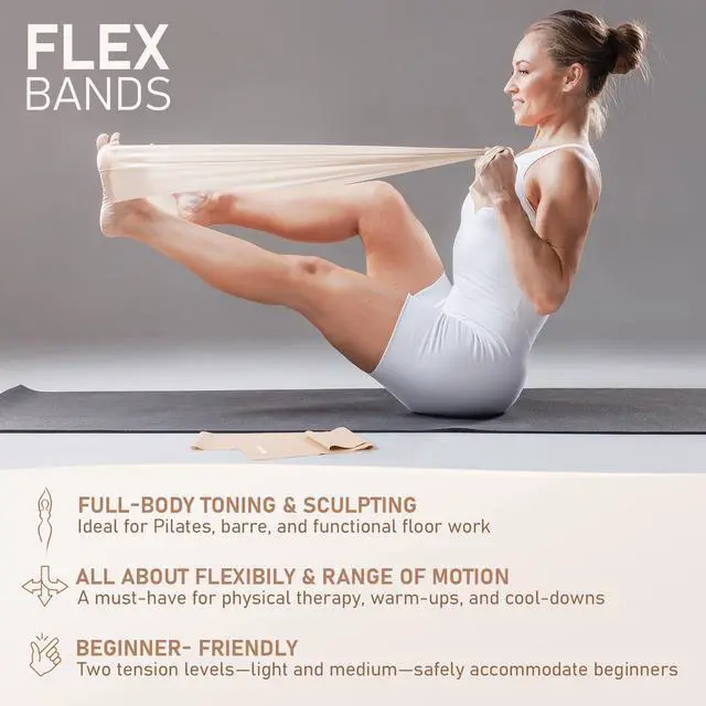 Alt view image 6 of 7 - Pilates Kit, 15-Inch Pilates Ring with Pilates Ball & Bands, Nude | Aesthetic Home Pilates Equipment Set, Essential Kit for Beginners in Minimalist Style. Comes in Premium Packaging