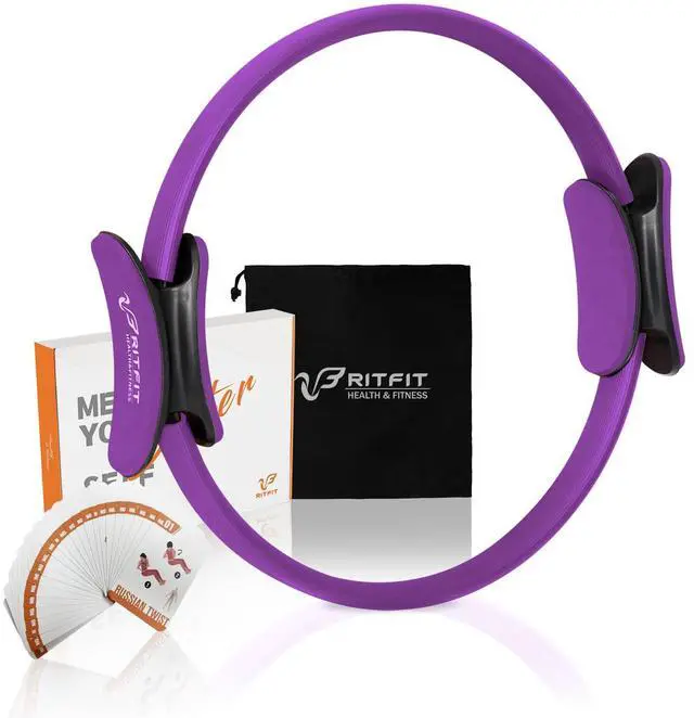 Main image of Pilates Ring 14 Inch Magic Fitness Circle for Home Workout | Workout Guide & Storage Bag Included, Foam-Padded Fiberglass Pilates Ring Set, Pilates Equipment Kit for Home Workout