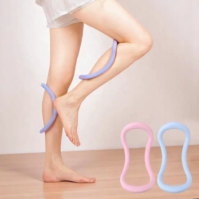 Alt view image 7 of 7 - Set of 2 Yoga Rings for Leg, Calves, Calf Pilates, Fitness Circle Equipment for Women, Resistance Stretch Circles Tool with Massage Points, Home Exercise Workout Training Support Sport