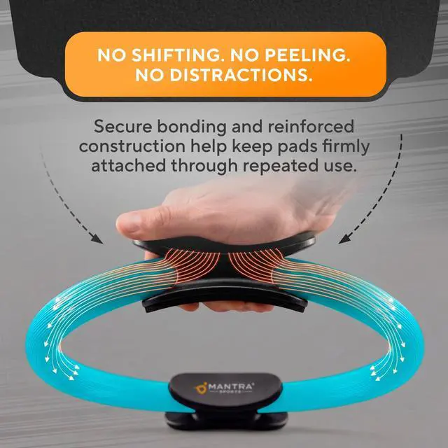 Alt view image 5 of 7 - Pilates Ring - 13 Inch Magic Circle Pilates Ring - Toning Inner Thigh Exerciser, At-Home Yoga Equipment for Home Workouts - Thigh Master for Women, Arms & Core Toning - Ocean Teal