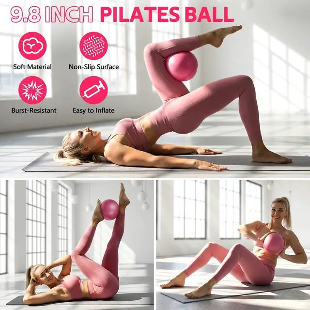 Alt view image 6 of 7 - Home Pilates Kit for Women,Pilates Ring Set with Magic Circle,Resistance Bands,Figure 8 Workout Bands,Mini Ball, Compact Toning Fitness Essentials Starter Set Accessories Gift
