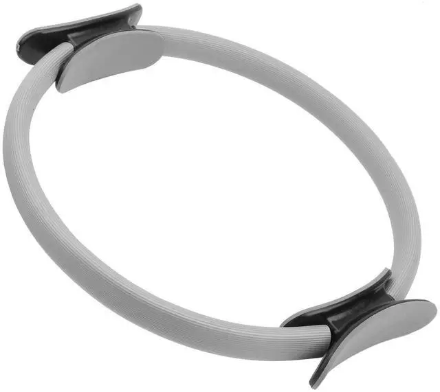 Main image of Yoga Ring, Pilates Circle for Home Gym Exercises Strengthens Core Muscles Fitness Ring for All Levels and Lie Positions(Grey)