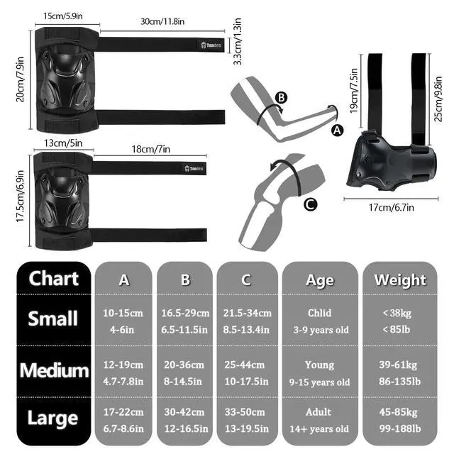Alt view image 6 of 7 - Skating Protective Gear Adult Knee and Elbow Pads Wrist Guards for Roller Skating Skateboarding, Skate Pads Adult Knee Pads for Men Women Black