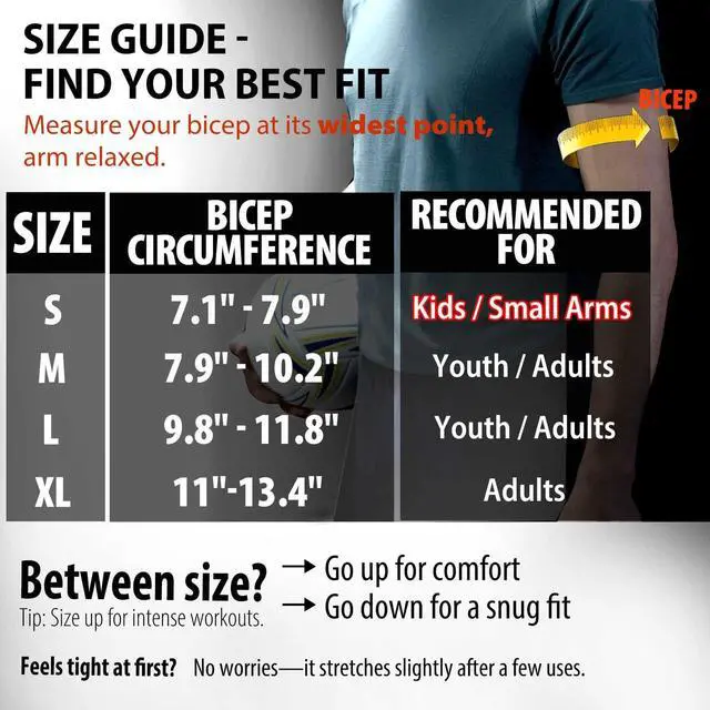 Alt view image 6 of 7 - Padded Elbow Forearm Sleeves 2 Pack Compression Crashproof Arm Pads for Football Basketball Volleyball Soccer (Black, M)