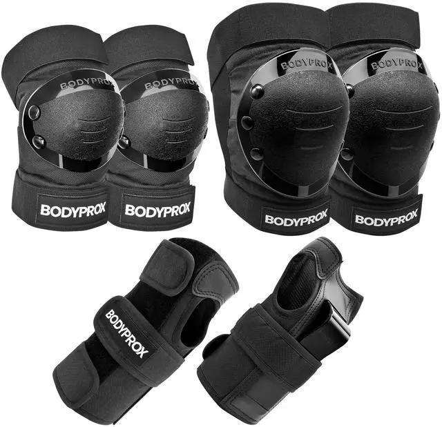 Main image of Knee Pads Elbow Pads Wrist Guards Set for Skateboarding, Roller Derby, BMX Ride, and Inline Skating (Large)
