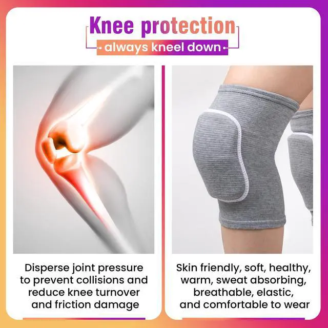 Alt view image 7 of 7 - Volleyball Knee Pads,Knee Pads for Women,Men,Kids,Girls,Knee Brace for Basketball Volleyball Football Dance Yoga Tennis Running Cycling Workout Climbing (Gray, Small)