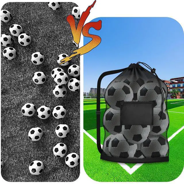 Alt view image 7 of 7 - Extra Large Soccer Ball Bag, 40"x30" Drawstring Heavy Duty Mesh Net | Hold 10-12 Basketball Volleyball, Adjustable Strap and Pocket, Sport Sack for Coaches, Teams, Gym Equipment, Swimming Gear