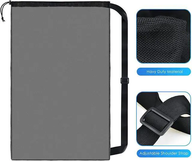 Alt view image 3 of 7 - Extra Large Sports Ball Bag Mesh, Basketball Bags Team Balls, Adjustable Shoulder Strap, Team Work Ball Bags for Holding Soccer, Football, Volleyball, Swimming Gear (30 x 40) (1PCS)