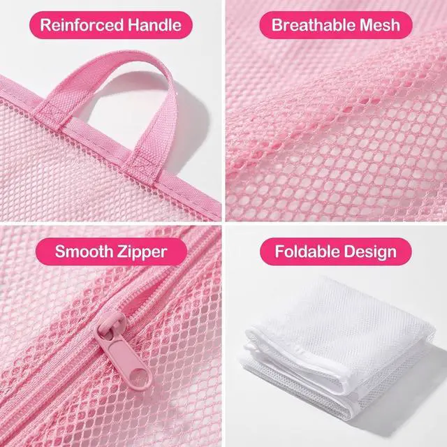 Alt view image 4 of 7 - 2 PCS Ball Pit Ball Storage Bags - Mesh Bag with Zipper Storage | Large Organizer for Ball Pit, Suitable for Storage, Sturdy and Durable,17.7 x 11.8 x 13.7 Inches(Only Storage Bag,No Ball)