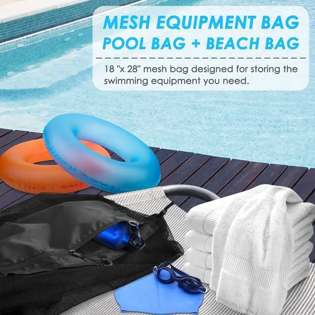 Alt view image 3 of 7 - 1/2/4/6PCS Sports Mesh Bag Sports Equipment Bag | Heavy Duty Drawstring Backpack Sport Balls Bag for Beach, Travel, Gym, Swimming Gear with Shoulder Strap