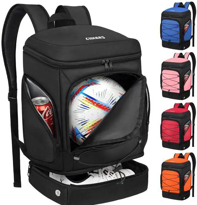 Main image of Soccer Backpack,Soccer Bag with Ball Holder and Shoe Compartment | Large Water Resistant and lightweight Sport Bags fits basketball, volleyball, football gearYouth Soccer Gifts