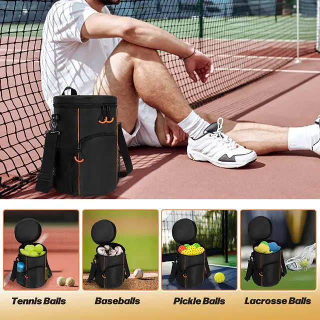 Alt view image 4 of 7 - Tennis & Baseball Ball Bag with Sturdy Bottom for Sports, Bag Only | Holds up to 45 Tennis Balls, Sturdy Anti-slip Bottom, for Tennis/Lacrosse/Baseballs/Pickle Balls and More