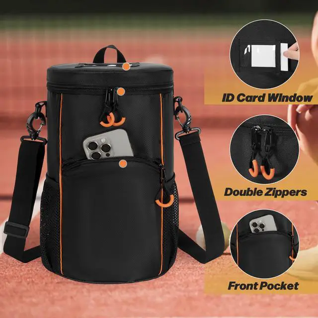 Alt view image 3 of 7 - Tennis & Baseball Ball Bag with Sturdy Bottom for Sports, Bag Only | Holds up to 45 Tennis Balls, Sturdy Anti-slip Bottom, for Tennis/Lacrosse/Baseballs/Pickle Balls and More