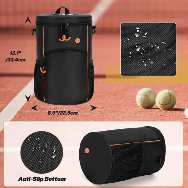 Alt view image 6 of 7 - Tennis & Baseball Ball Bag with Sturdy Bottom for Sports, Bag Only | Holds up to 45 Tennis Balls, Sturdy Anti-slip Bottom, for Tennis/Lacrosse/Baseballs/Pickle Balls and More
