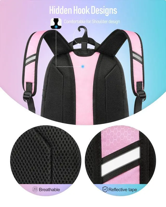 Alt view image 5 of 7 - Softball Bag, Lightweight Baseball Backpack with Shoes Compartment, Baseball Bat Bags with Fence Hook for TBall Bat & Equipment, for Batting Mitten, Helmet, for Girls, Boys, Youth, Adults