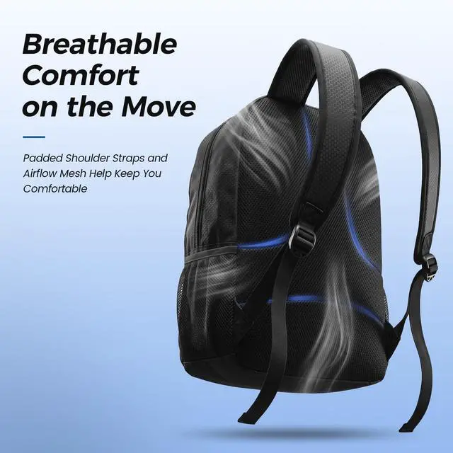 Alt view image 4 of 7 - Basketball Backpack Bag with Ball Holder & Shoes Compartment | Lightweight Basketball Bag for Boys, Sports Backpack Fit Soccer Volleyball Football for Training Day