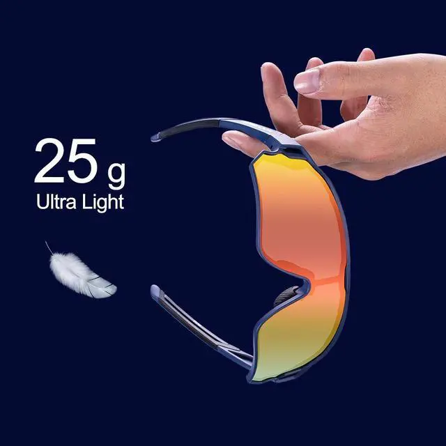 Alt view image 6 of 7 - Polarized Sports Sunglasses Anti-Glare HD Cycling Sun Glasses | Sport-Specific Unobstructed View Professional - UV400 Protection Goggle with Myopia Frame for Running Cycling Driving Hiking