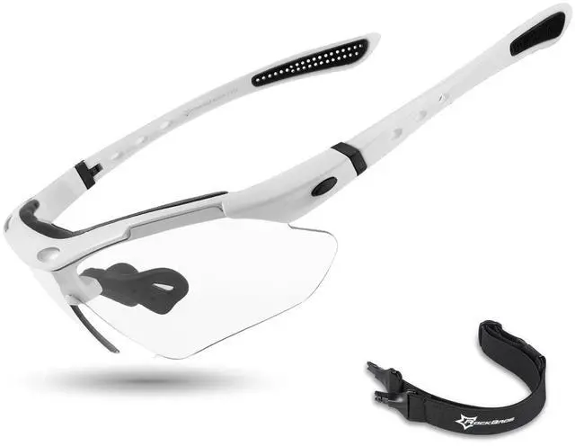Main image of Photochromic Sports Sunglasses Mens Cycling Pickleball Glasses | Removable Elasctic Band,Myopia Insert,Adjustalble Nose Pad,UV400 Protection
