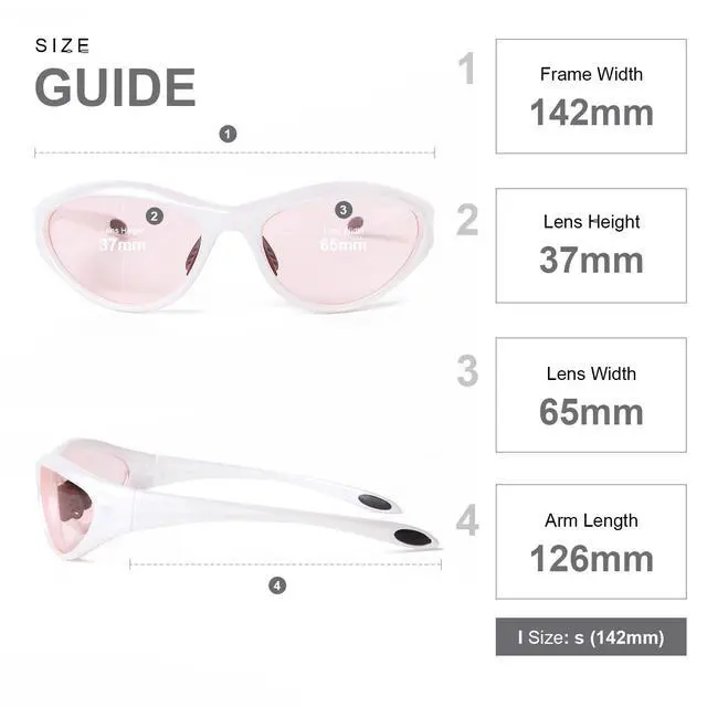 Alt view image 6 of 7 - Trendy Y2k Rave Sunglasses Wrap Around Sporty Glasses Goggles, White | Wraparound Shield Shades, Lightweight ,Anti Slip ,Comfotable fit Cycling Running Concert Party Favors