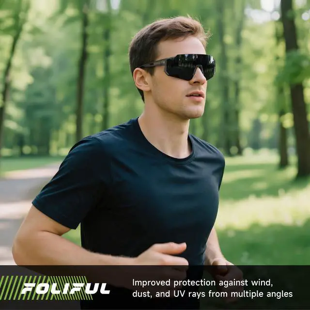Alt view image 4 of 7 - Sports Polarized Sunglasses Men Women for Running Baseball Hiking | 3 Pack Lightweight Sun Glasses with UV Protection for Cycling Fishing, A01-Gray/Ice Blue/Red