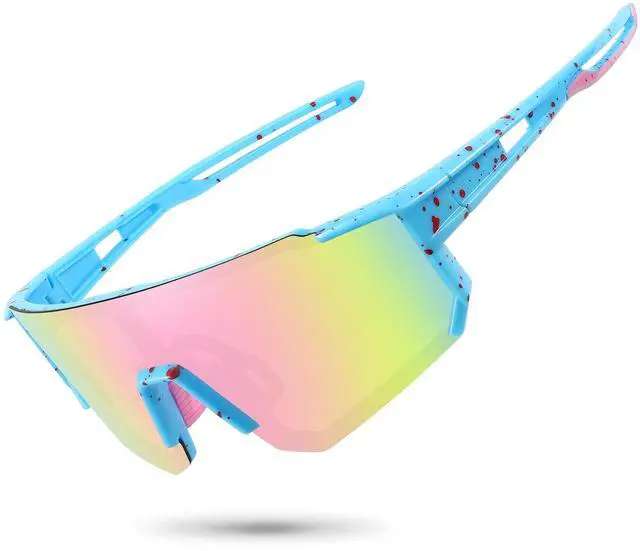 Main image of Polarized Sports Sunglasses for Men Women,Cycling Running | UV400 Protection Polarized Baseball Driving Fishing Mountain Bike Wrap Around Sun Glasses,Lightweight Frame