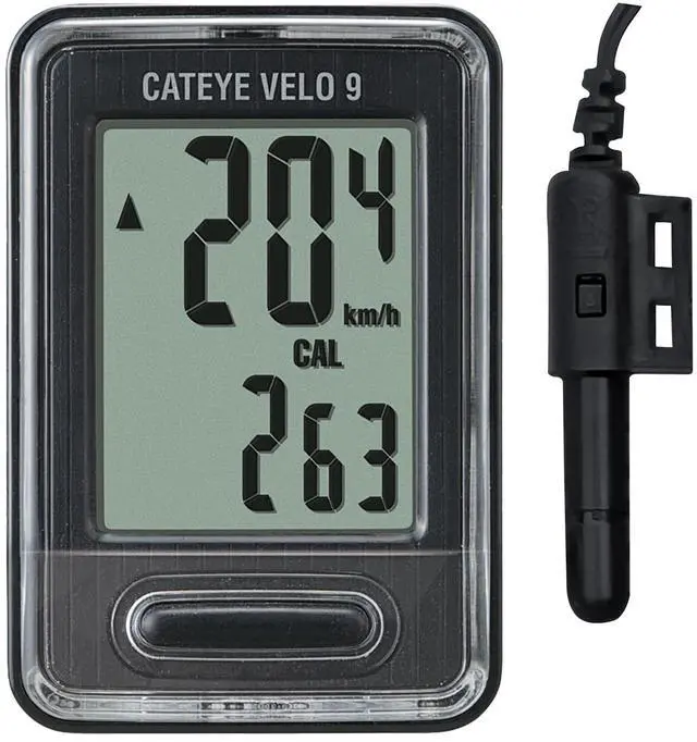 Main image of Velo 9 Wired Bike Computer | Entry-Level Speedometer and Odometer, Perfect for Beginner Cyclists, Auto Start/Stop, Easy Setup for Road, MTB, Gravel Bikes
